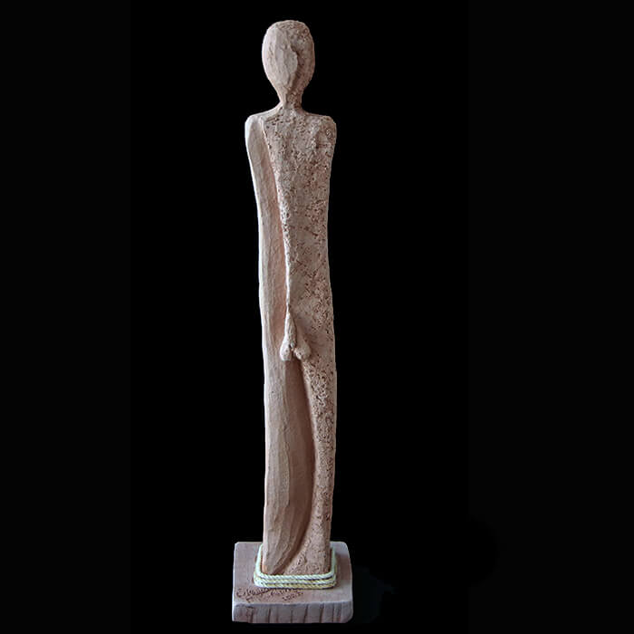 Fen Mugüerza - escultora ceramista - Taller de arte en Ourense - Desnudo masculino