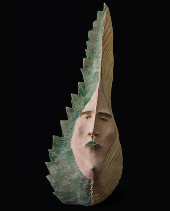 Fen Mugüerza - escultora ceramista - Taller de arte en Ourense - PIEZA ÚNICA de Terracota, es un regalo exclusivo y un regalo original. Cerámica contemporánea realizada en barro, cocida y pintada con engobes